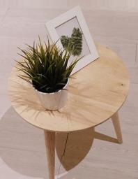 Solid wood side table image 2
