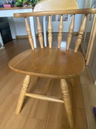 solid wood swivel chair good condition image 3