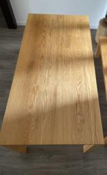 Solid Wooden Dining Table with Bench image 2