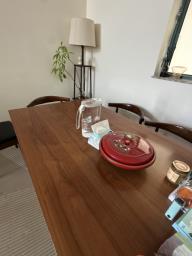 Solid wooden dining table image 1