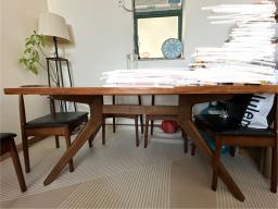 Solid wooden dining table image 2