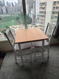 Square table with 2 chairs image 1