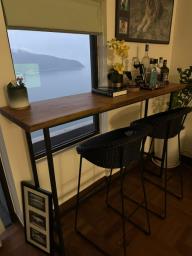 Stylish Live Edge Solid Wood Bar Table image 4
