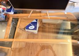 Stylish Wood and Glass Desk Table image 5