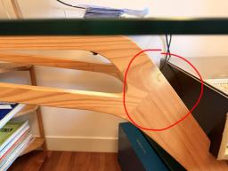 Stylish Wood and Glass Desk Table image 6