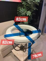 Table with Glass Plaster of Paris mater image 1