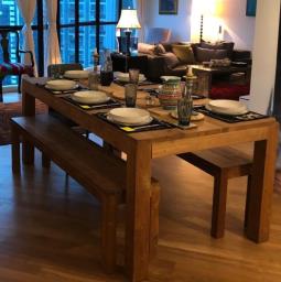 Teak Table  Benches - Tree image 1