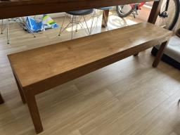 Tree solid wood Teak bench image 1