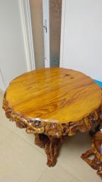 Tree Trunk Table and matching stools image 5