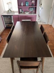 Tree vintage dining table walnut image 1