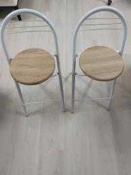 Two High Stools foldable image 1