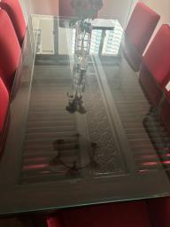 Vintage Dining Table with 8 chairs image 2