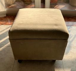 Vintage Fabric Covered Stool image 4