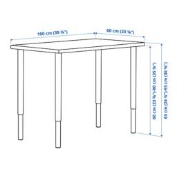 White Desk with Adjustable Height image 3