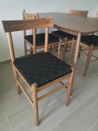 Wood dining table  4 chairs image 3