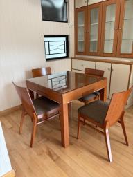 Wooden Mahjong and 4 matching chairs image 4