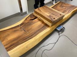 Wooden Slab Table in very good condition image 3