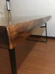 Wooden table and bench image 2