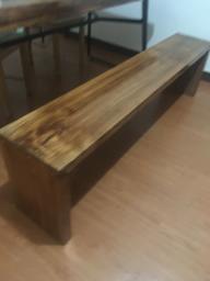 Wooden table and bench image 5
