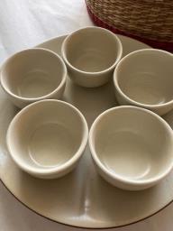 Beige fine porcelain teapot and cup set image 3