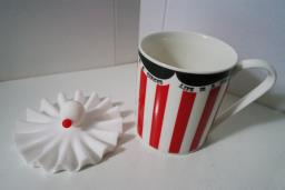 Circus Clown Cup Mug w Silicone Cup Cap image 3