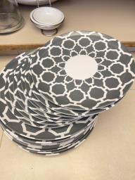 Plastic melamine plates dinner n salad s image 2