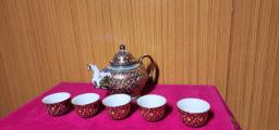 Thai porcelain Tea Set teapot teacups 5 image 2
