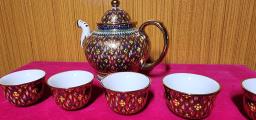 Thai porcelain Tea Set teapot teacups 5 image 3