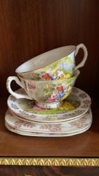Vintage porcelain tea set image 3