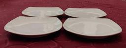 White Porcelain Square Plates image 1