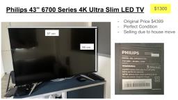 Philips 43 6700 Series 4k image 1