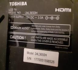 Toshiba 24 inch Tv like new image 2