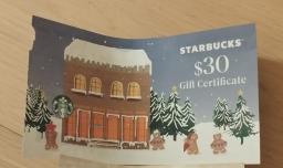 Starbucks 30 cash coupon image 1