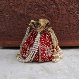 Indian Hand-beaded Bucket Bag  Bohemian Elegance - O15 image 1