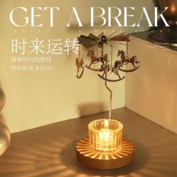 Rotating Carousel Romantic Candle - K11 image 1