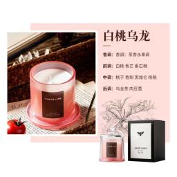 White Peach Oolong Scented Candle - English Luxury Aromatherapy image 2