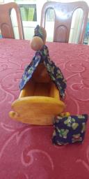 Baby Rocking Crib with Pillow image 1