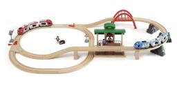 Wooden train track set image 1