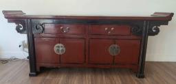 Antique Redwood Console image 1