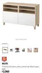Ikea Beata Tv bench with doors image 1