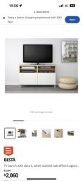 Ikea Beata Tv bench with doors image 2