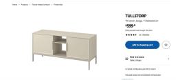 Ikea Tullstorp Tv bench beige image 5