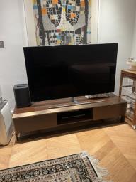 Modern Italian Wood and Steel Tv Console image 1
