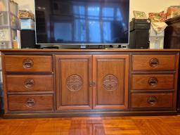 Red Wood Entertainment Unit image 1