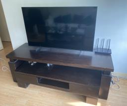 Solid Wood Tv Cabinet with Base 2 pcs image 1