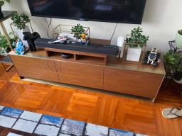 Solid Wood  Tv Console with Storage image 1