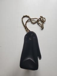 Chanel Diana bag and pearl earrings image 4