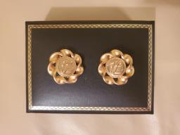 Karl Lagerfeld gold plated logo earrings image 1