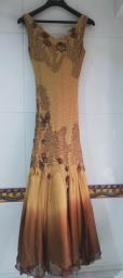 Vintage Full Length Evening Gown w Shawl image 1