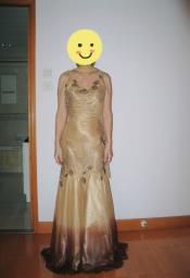 Vintage Full Length Evening Gown w Shawl image 2